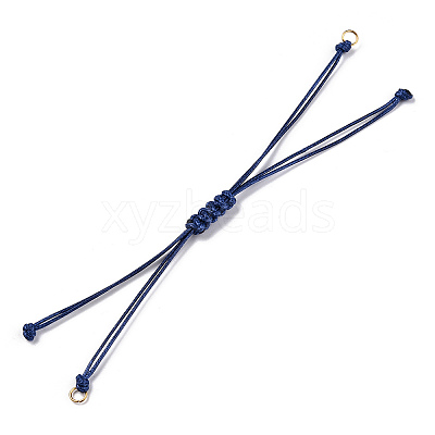 Korean Waxed Polyester Cord Braided Bracelets MAK-T010-03G-1