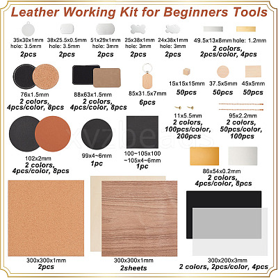 Leather Working Kit for Beginners Tools DIY-OC0011-24-1