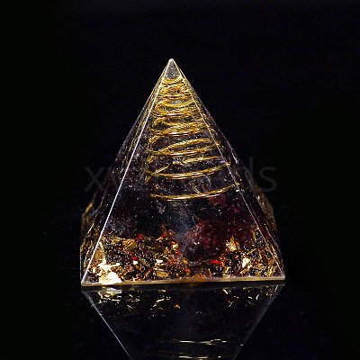 Orgonite Pyramid Resin Display Decorations G-PW0005-05K-1