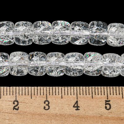 Transparent Spray Painting Crackle Glass Beads Strands GLAA-NH0001-05K-1