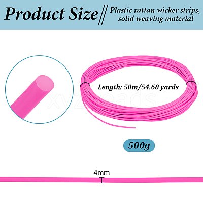 Plastic Rattan Wicker Strips DIY-WH0816-132E-1