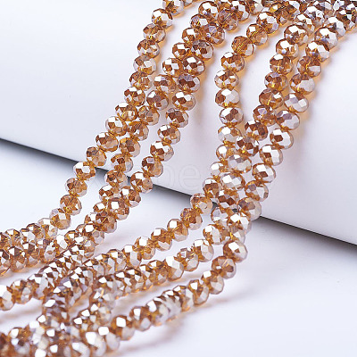 Electroplate Glass Beads Strands EGLA-A034-T2mm-C02-1