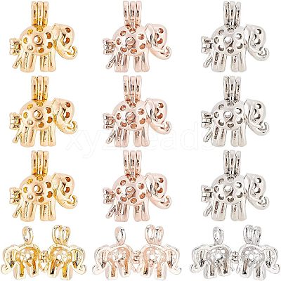12Pcs 3 Colors Rack Plating Alloy Locket Pendants FIND-FH0004-77-1