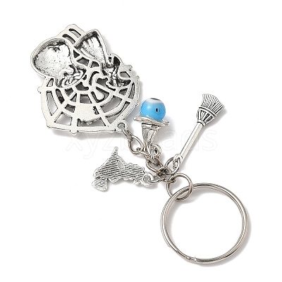 Alloy Lampwork Pendant Keychains KEYC-JKC01276-1