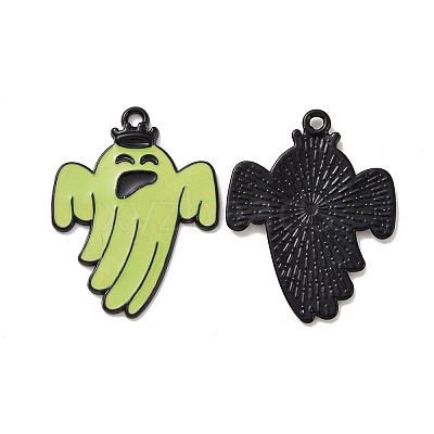 Halloween Theme Rack Plating Alloy Enamel Pendants PALLOY-O109-50EB-1