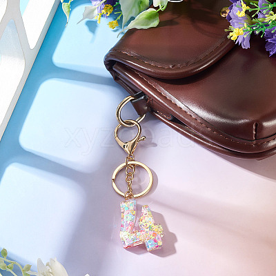 Number 4 Transparent Resin Keychains KEYC-TADJ0001-10D-1