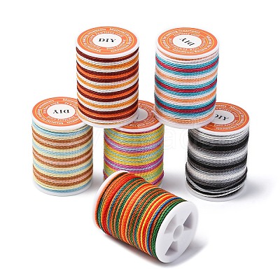 Segment Dyed Twisted Waxed Polyester Cord YC-C003-01-1
