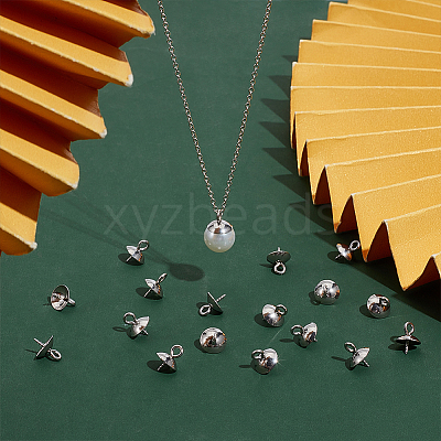 304 Stainless Steel Peg Bails Pendants STAS-UN0002-26P-1