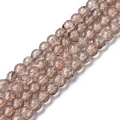 Crackle Glass Beads Strands CCG-Q001-4mm-07-1