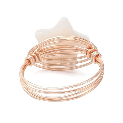 Natural Shell Finger Rings RJEW-TA00227-01-1