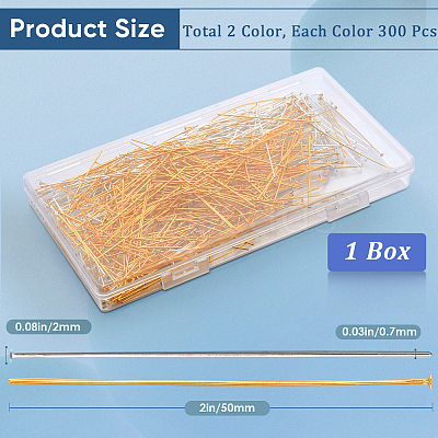 600Pcs 2 Colors Jewelry Findings KK-SP0001-72C-1