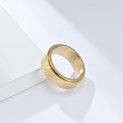 Textured 304 Stainless Steel Finger Rings FS-WG2C156-11-1