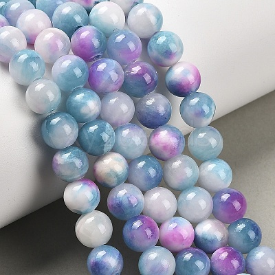 Natural Dyed Persian Jade Gemstone Bead Strands X-G-R271-8mm-XP19-1