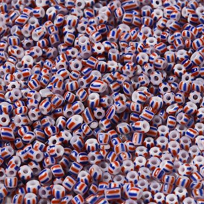 8/0 Opaque Colours Seep Glass Seed Beads SEED-F003-04B-11-1