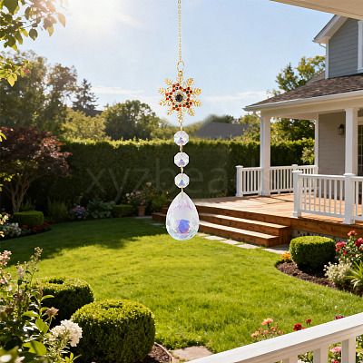 1Pc Alloy Wind Chime Ornament HJEW-TADJ0001-07A-1