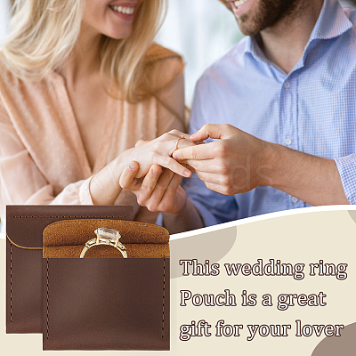 Cowhide Ring Storage Bags ABAG-WH0031-36C-1