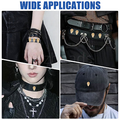 50Pcs Skull Alloy Rivets FIND-CA0011-72A-G-1