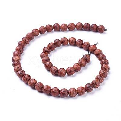 Wood Beads Strands WOOD-F008-03-B-1