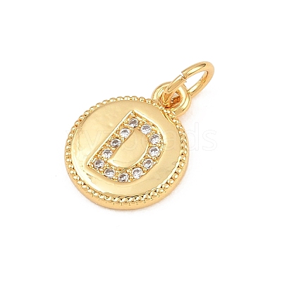 Brass Micro Pave Clear Cubic Zirconia Charms CU-CBA56CE-12G-D-1