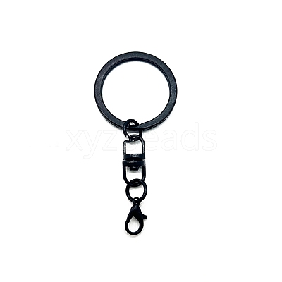 Spray Painted Iron Keychain Swivel Clasps FIND-WH0111-355B-1