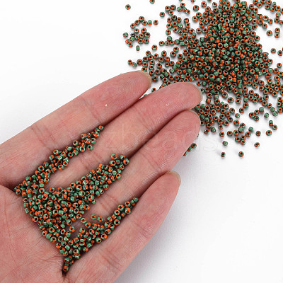 12/0 Two Tone Opaque Glass Seed Beads SEED-T006-01A-A01-1