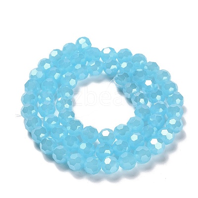 Electroplate Glass Beads Strands EGLA-A035-J8mm-A04-1