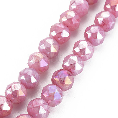 Electroplate Glass Beads Strands EGLA-T008-025C-1