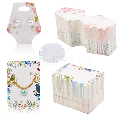 500Pcs 5 Style Paper Necklace Display Cards DIY-YS0001-27-1