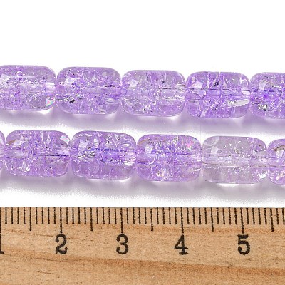 Transparent Crackle Glass Beads Strands GLAA-NH0001-04F-1