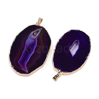 Natural Agate Big Pendants KK-F868-29-M-1