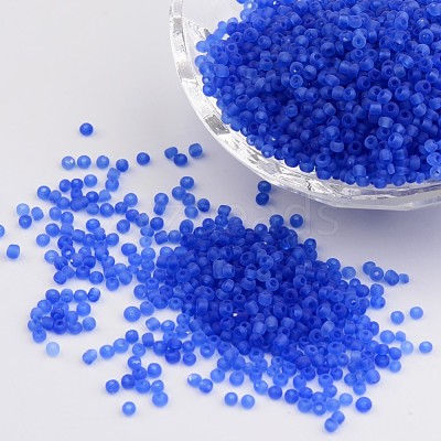 12/0 Frosted Round Glass Seed Beads X-SEED-A008-2mm-M6-1