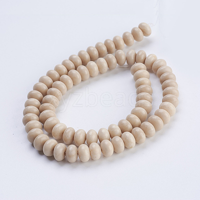 Natural Fossil Coral Beads Strands X-G-P354-07-8x5mm-1
