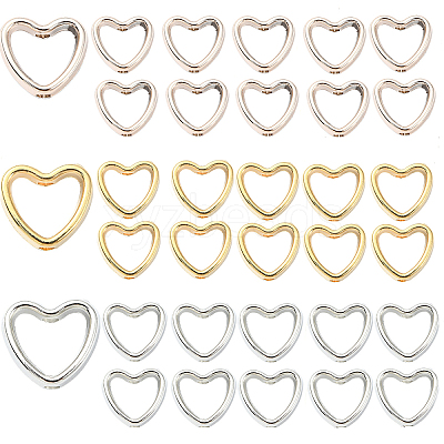 45Pcs 3 Colors CCB Plastic Beads Frames FIND-YW0005-27-1