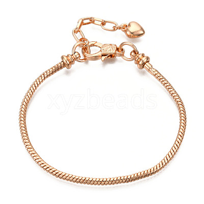 Brass European Style Bracelet Making MAK-R011-03KCG-1