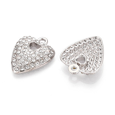 Alloy Rhinestone Pendants FIND-N008-12P-01-1