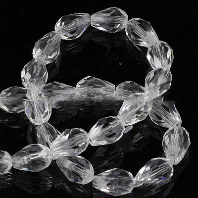 Transparent Glass Beads Strands GLAA-WH0030-32C-14-1