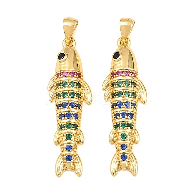 Brass Micro Pave Cubic Zirconia Pendants CU-CBAB3AD-10G-03-1