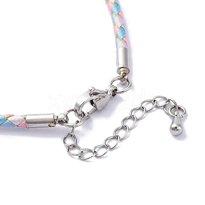 Polyester Cord Braided Bracelet Makings MAK-Z003-01P-02-1