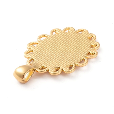 Alloy Pendant Cabochon Settings PALLOY-E577-32G-1