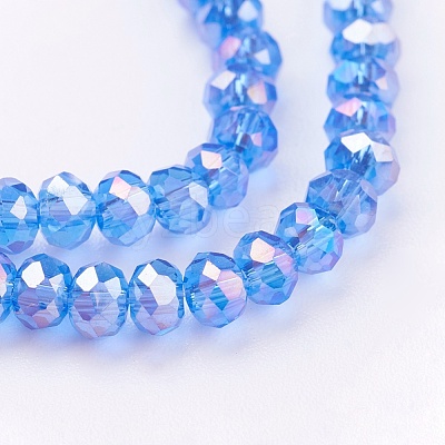 Electroplate Glass Beads Strands EGLA-R048-3mm-M-1