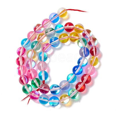 Synthetic Moonstone Beads Strands G-E573-02B-33-1