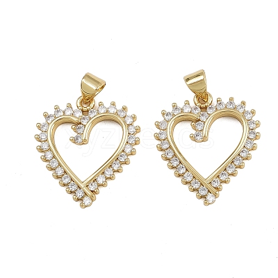Brass Micro Pave Cubic Zirconia Pendants ZIRC-I367-12G-02-1