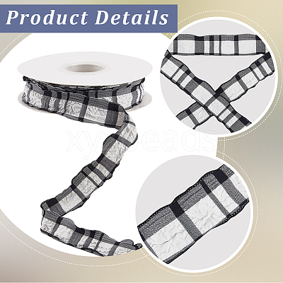 Cloth Plaid Ribbon OCOR-WH20071-001G-1
