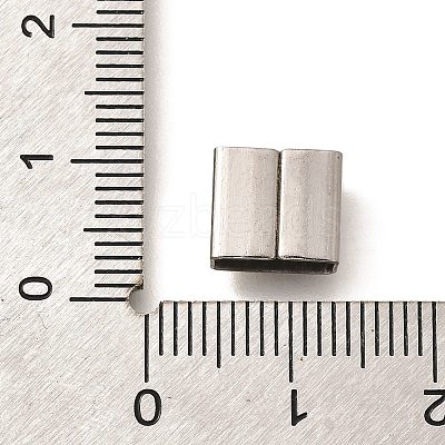 Letter Style 304 Stainless Steel Square Slide Charms STAS-L132-03I-1