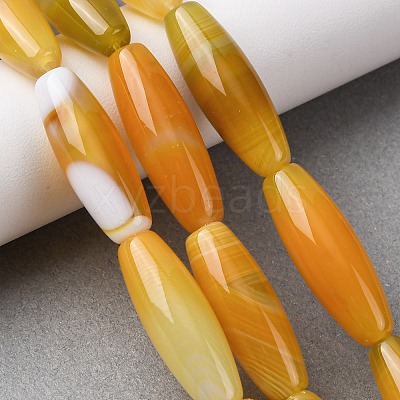 Natural Yellow Agate Beads Strands G-Z113-A07-1