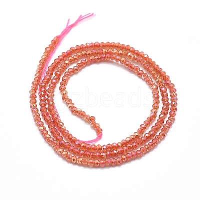 Electroplate Glass Beads Strands GLAA-F079-A-FR18-1