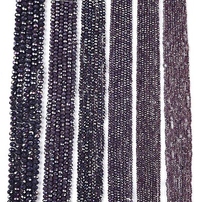 Electroplate Glass Beads Strands EGLA-A044-P6mm-B11-1