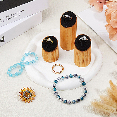 3Pcs 3 Sizes Wood Jewelry Finger Ring Displays Stands RDIS-WH0011-36A-01-1