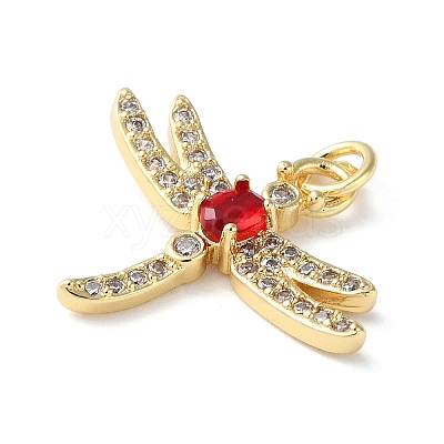 Brass Micro Pave Cubic Zirconia Pendants ZIRC-H102-05B-G-1