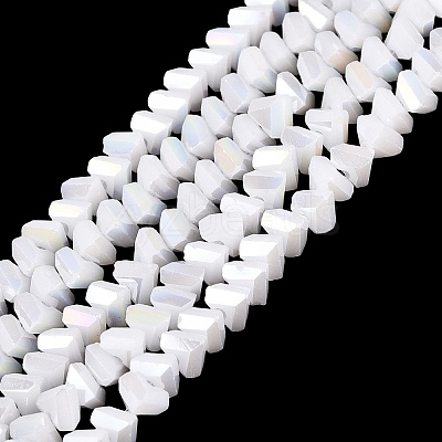 Electroplate Opaque Glass Beads Strands LS-EGLA-Q139-01A-C01-1